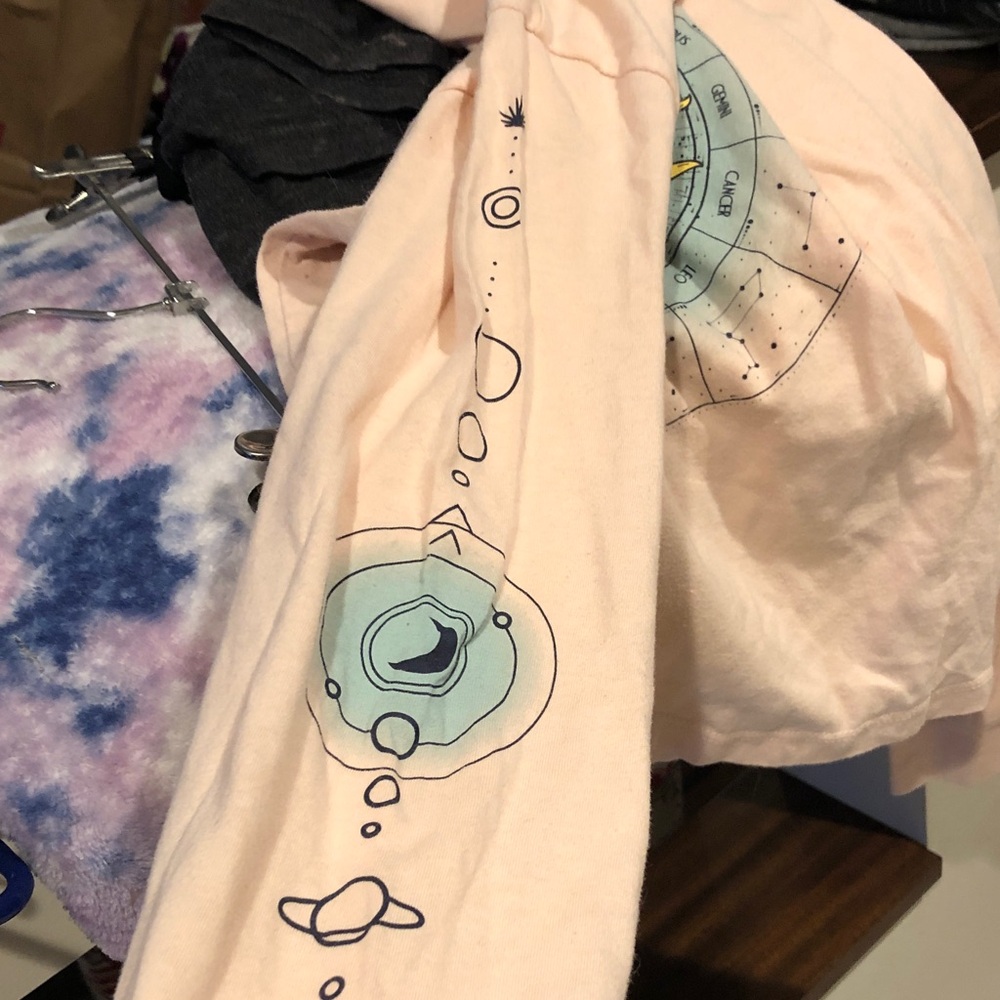 Rebellious One Cream Celestial Graphic Long Sleeve Tee - Picture 3 of 3